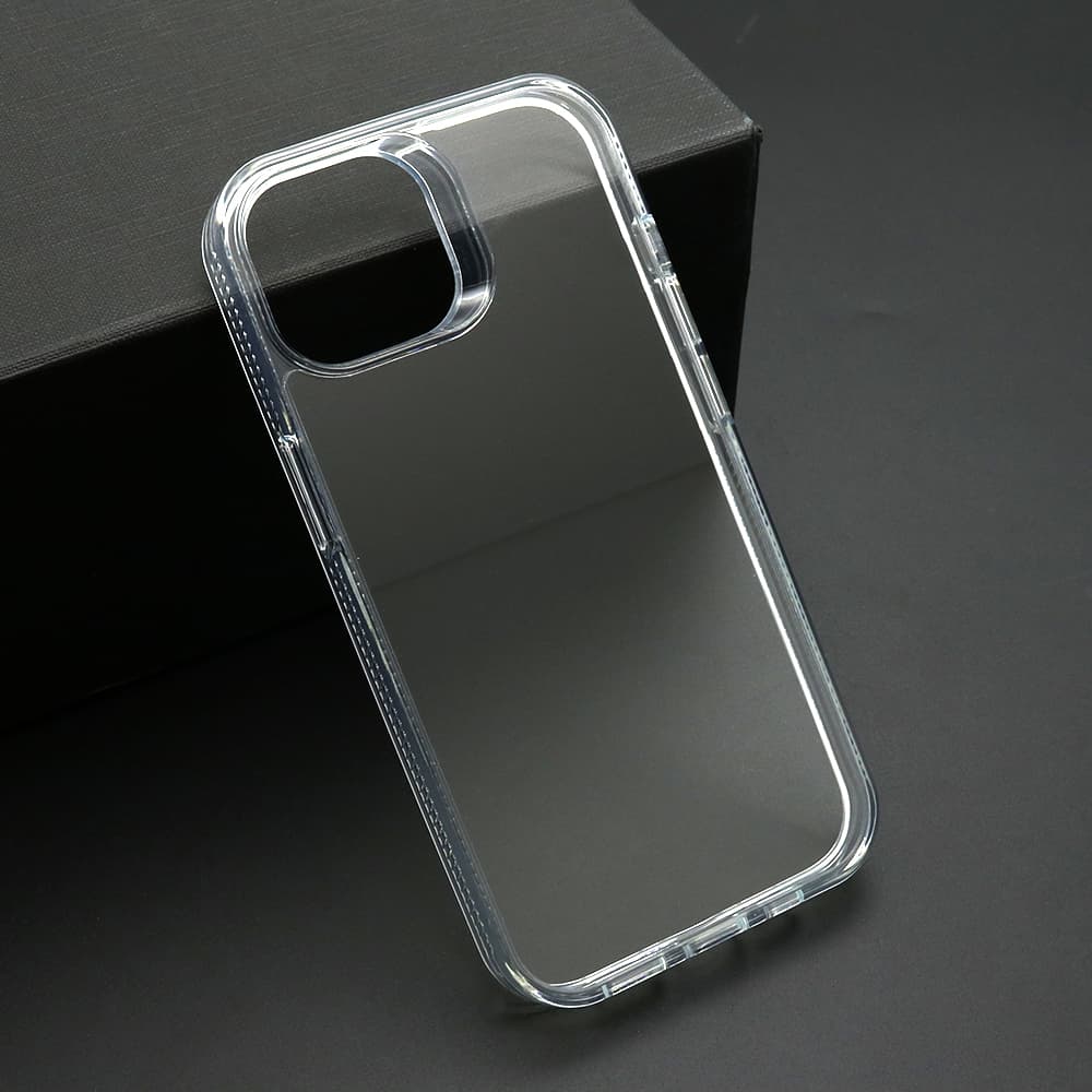Futrola COLOR FRAME za iPhone 15 (6.1) srebrna (providna)